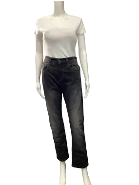 7 For All Mankind Women's Pant Jean The Straight Mid Rise Black Size 30