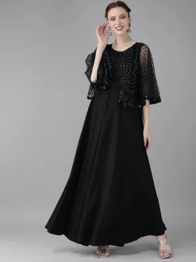 Ahalyaa Women Cap Style Long Dress