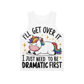 Dramatic Unicorn Men's Tank Top - Funny Graphic Tee for Casual Wear