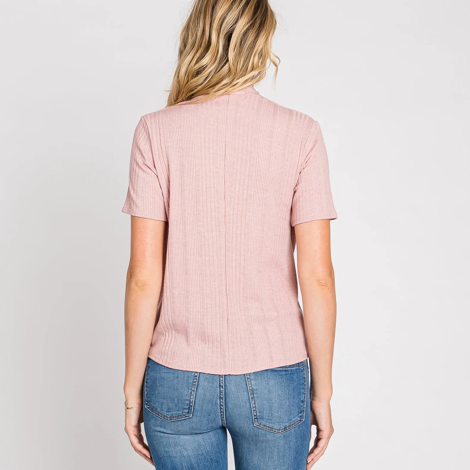 Dreamy Ribbed Wrap Blouse