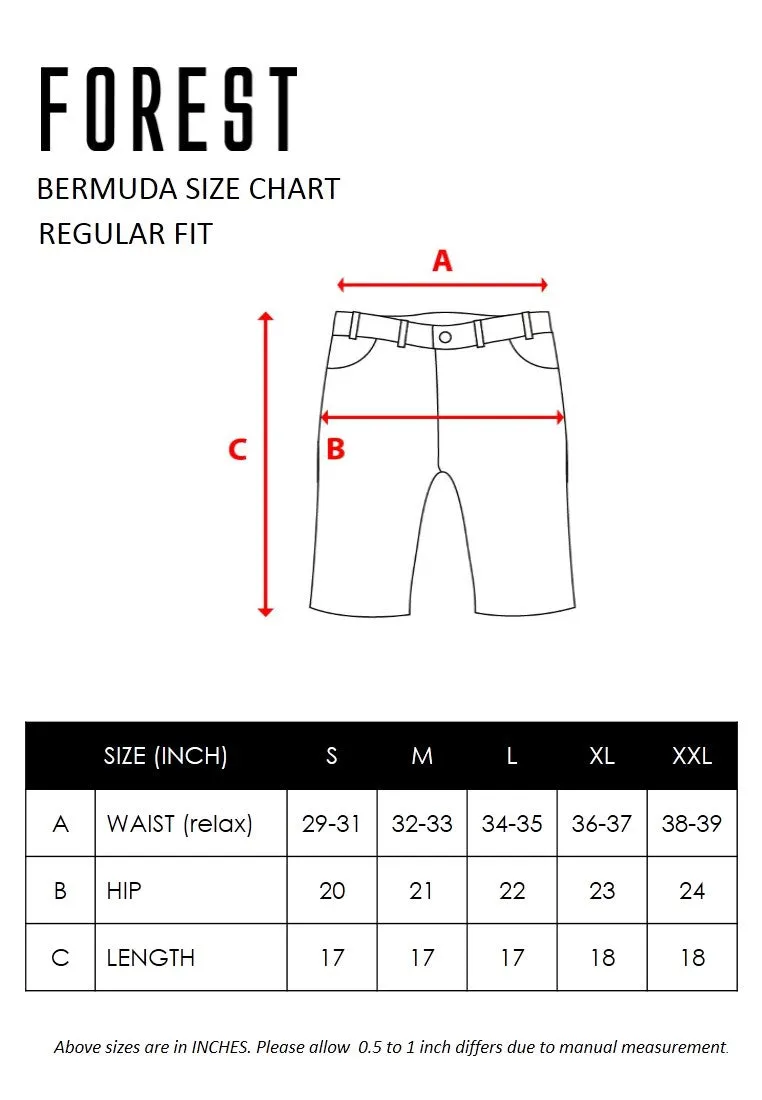 Forest Stretchable Cotton Twill Bermuda Men Shorts Chino Short Pants Men - 665072