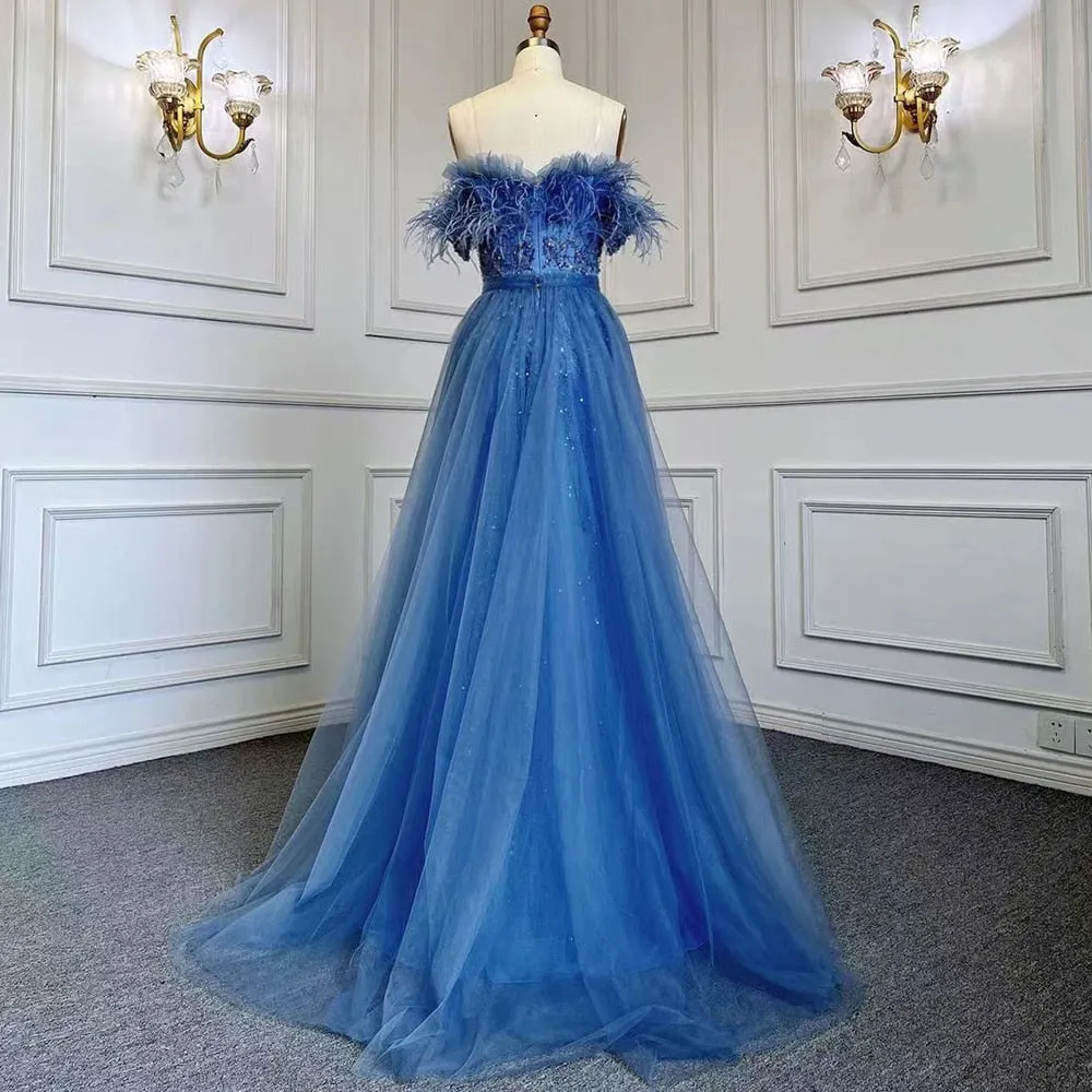 High Split Strapless Women's Evening Party Gown