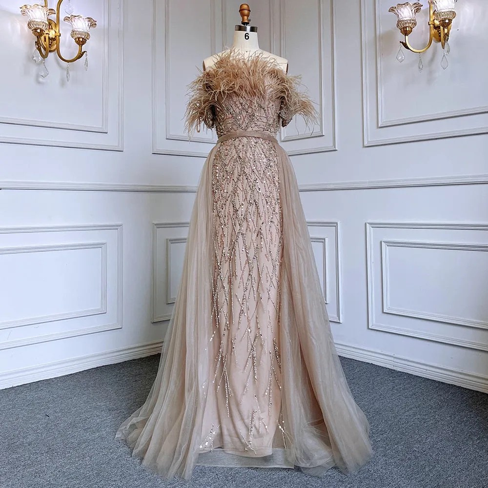 High Split Strapless Women's Evening Party Gown