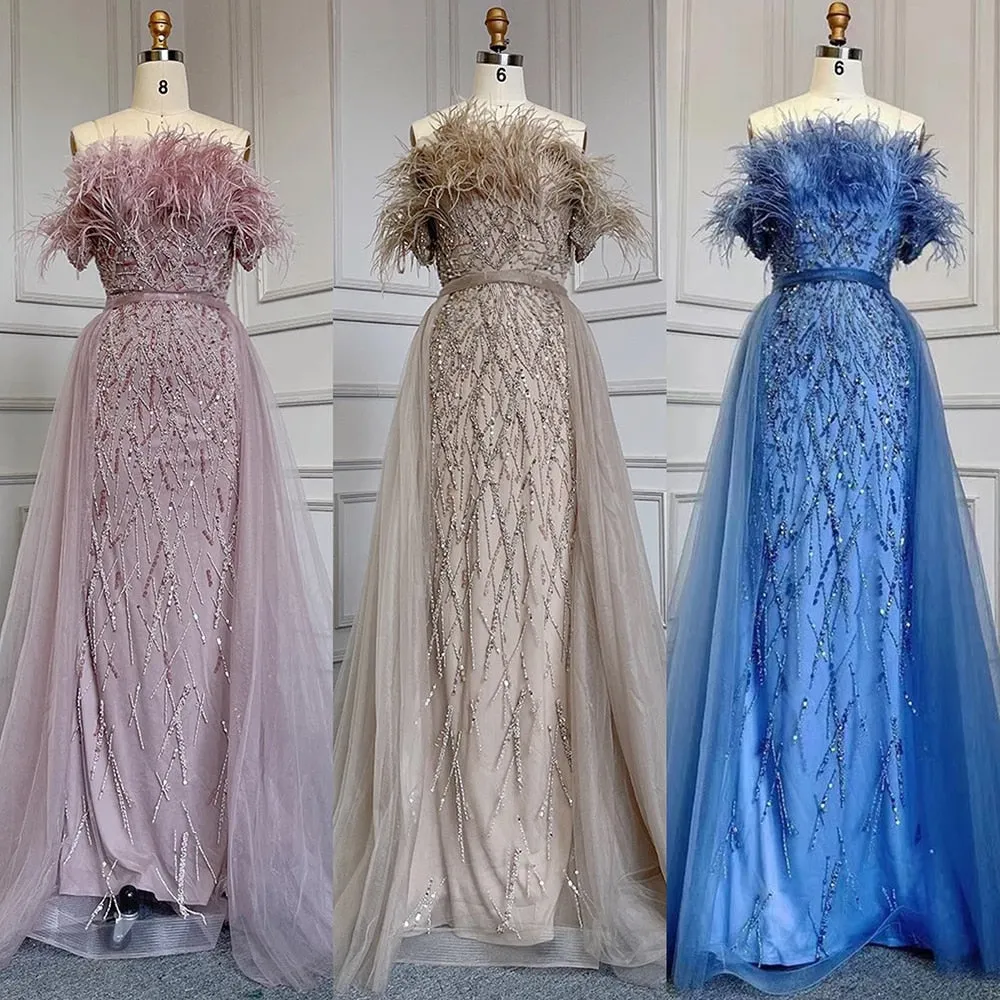 High Split Strapless Women's Evening Party Gown