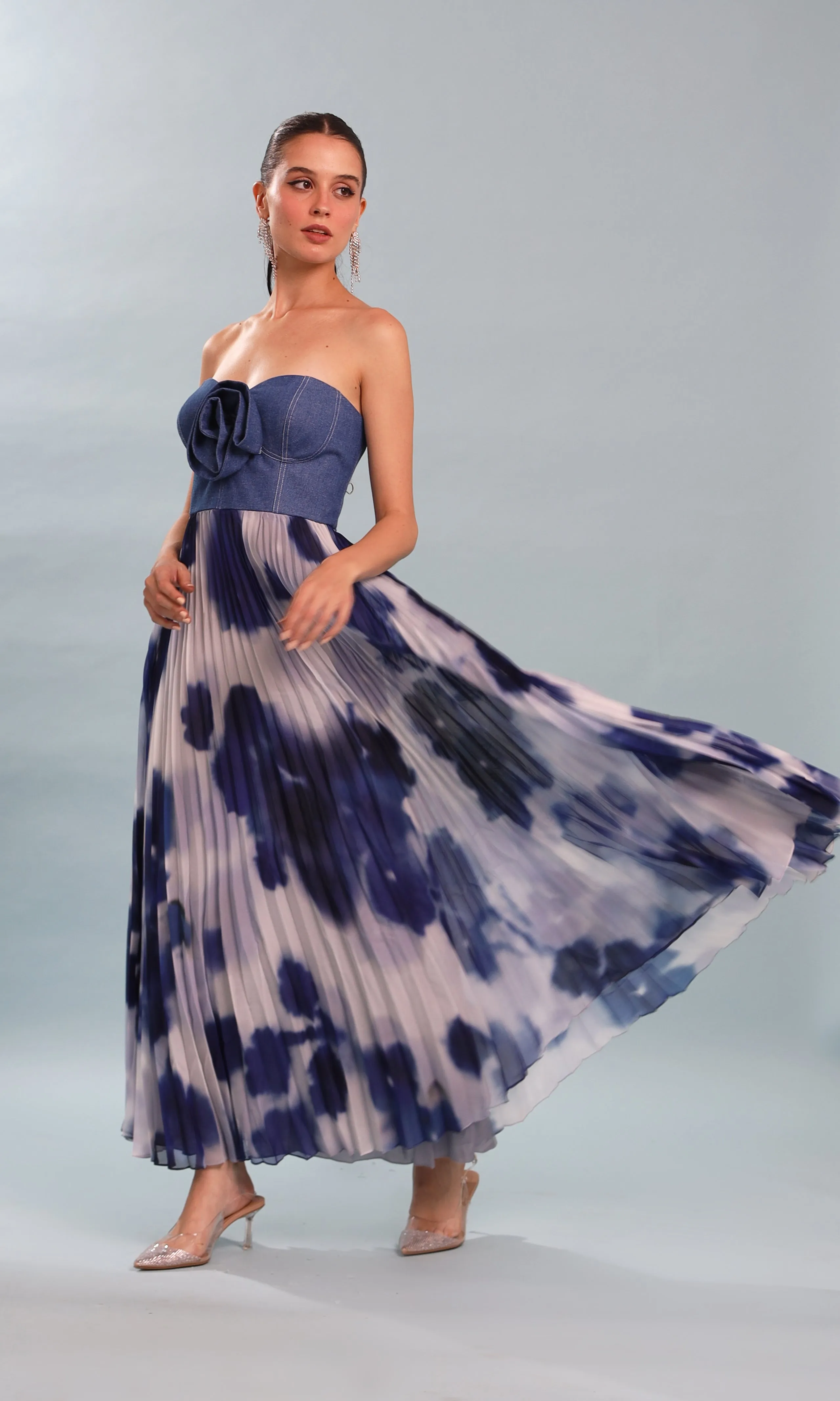 Irit Denim Printed Dress