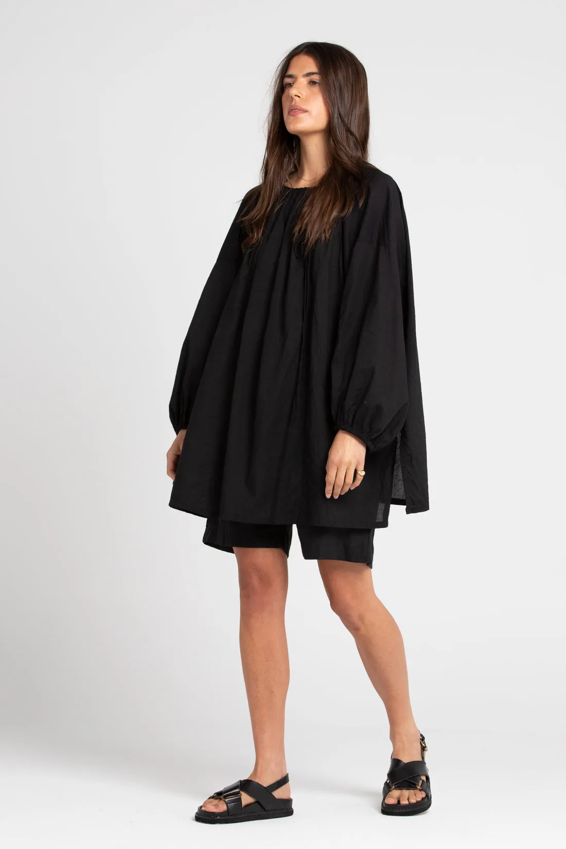 Joss Organic Cotton Blouse Black
