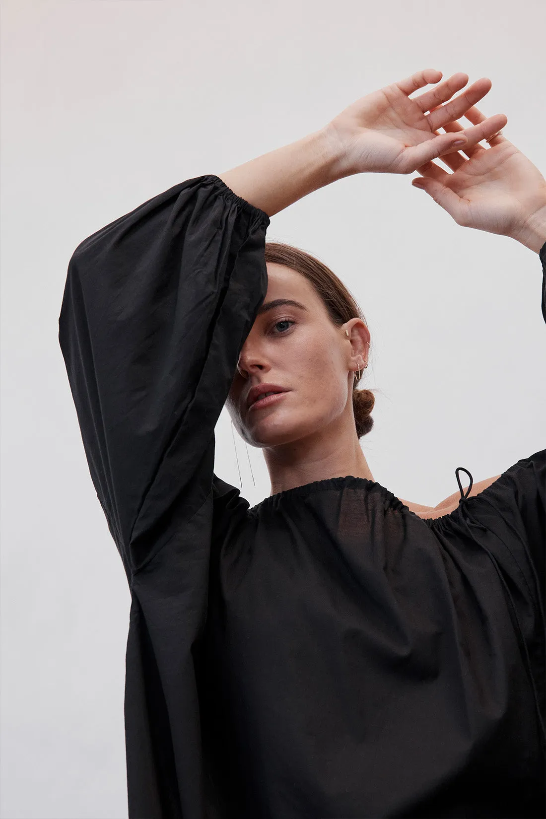 Joss Organic Cotton Blouse Black
