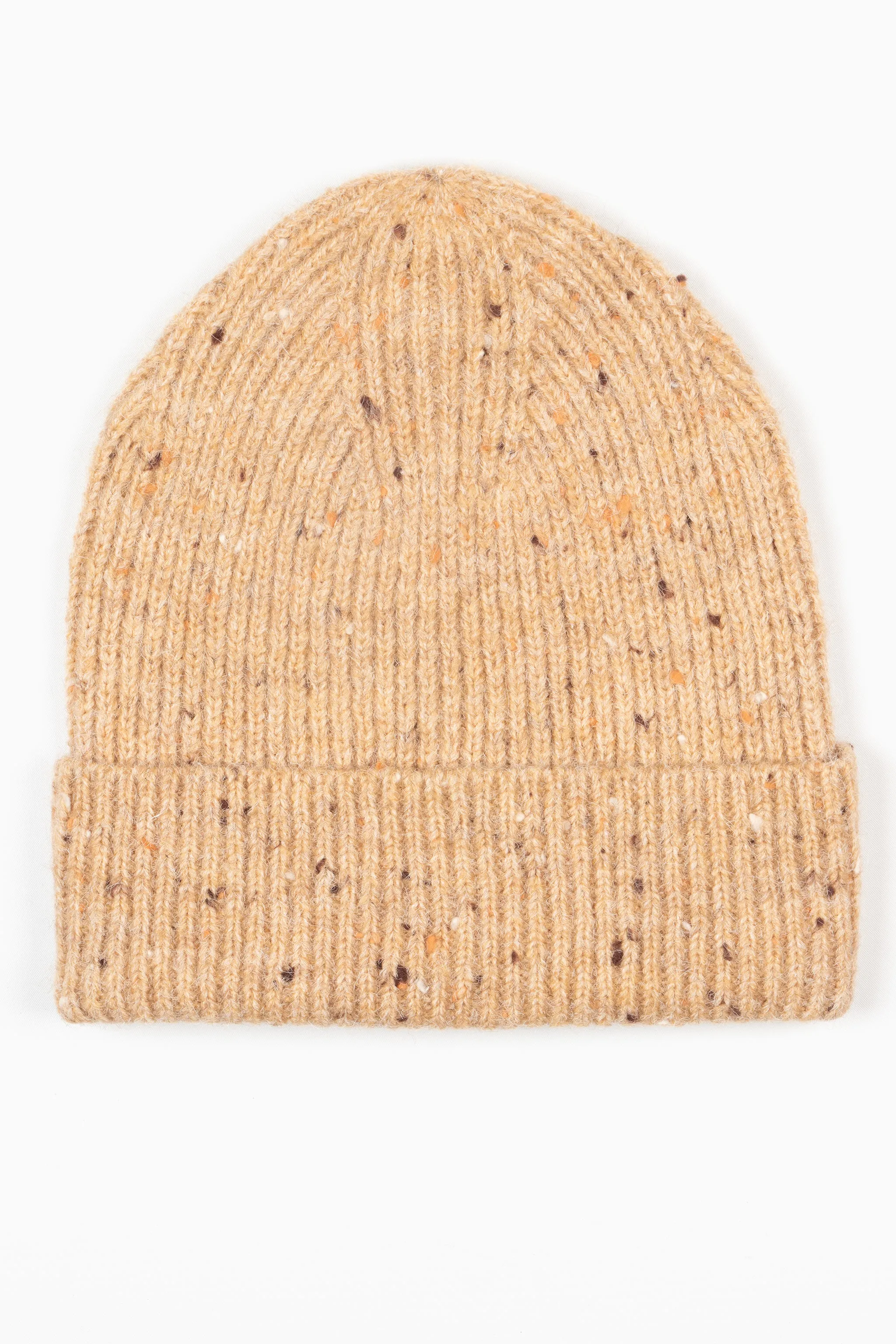 Lainey Beanie Hat - Brown, Marl Knit