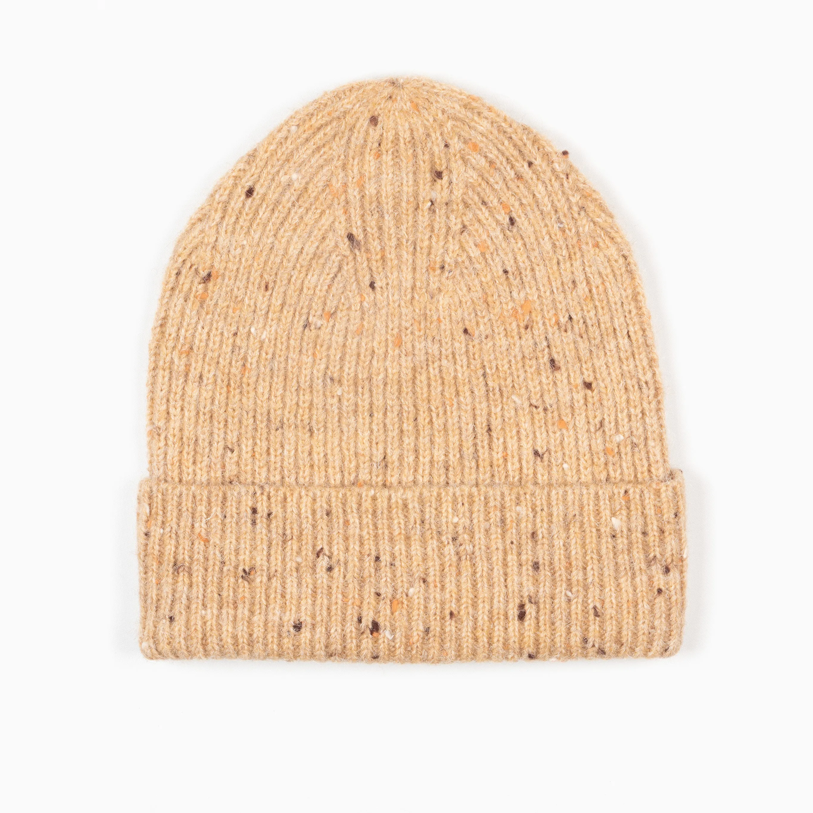 Lainey Beanie Hat - Brown, Marl Knit