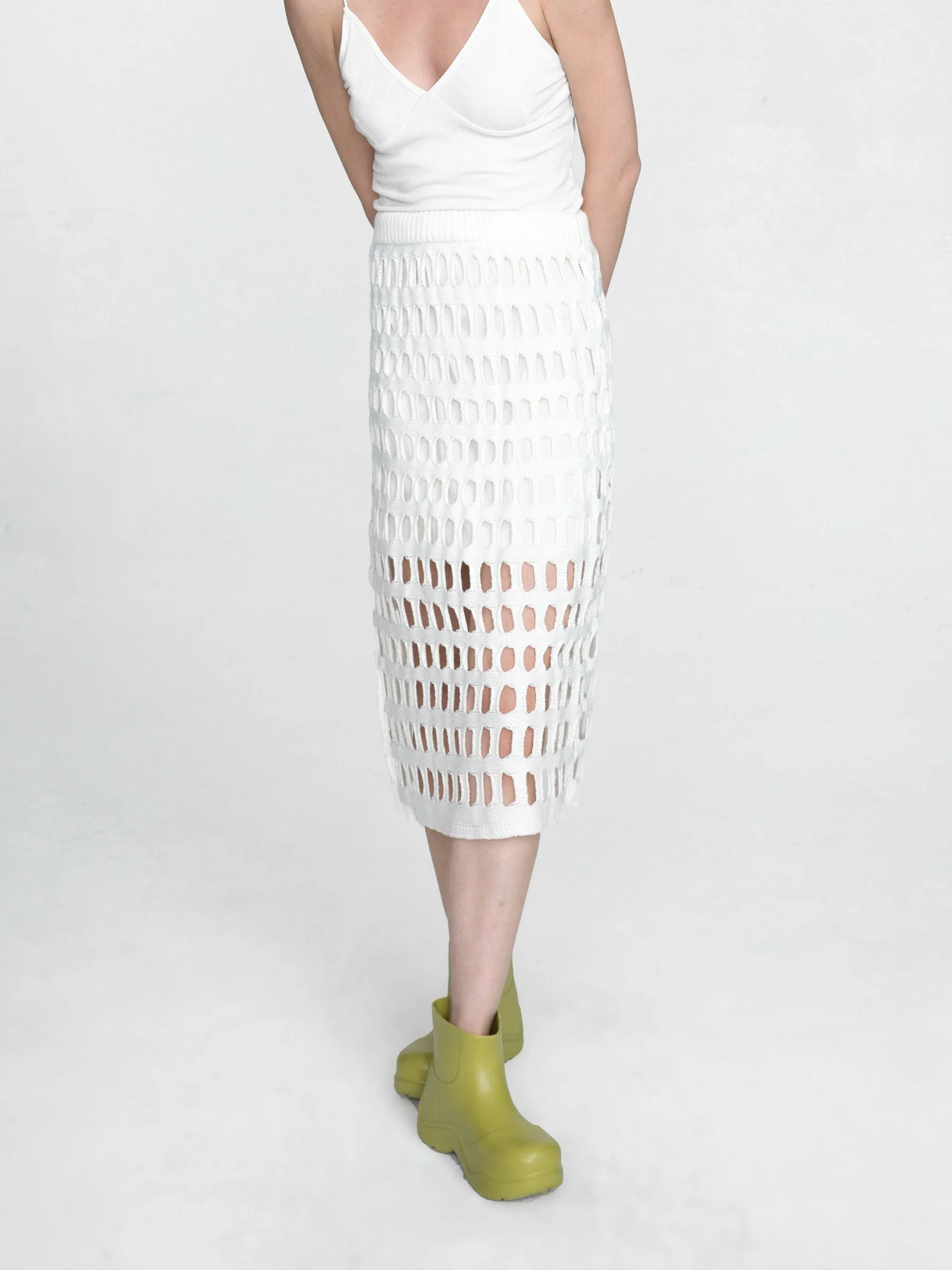 Large Mesh Midi Skirt