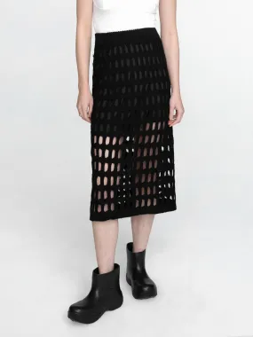 Large Mesh Midi Skirt