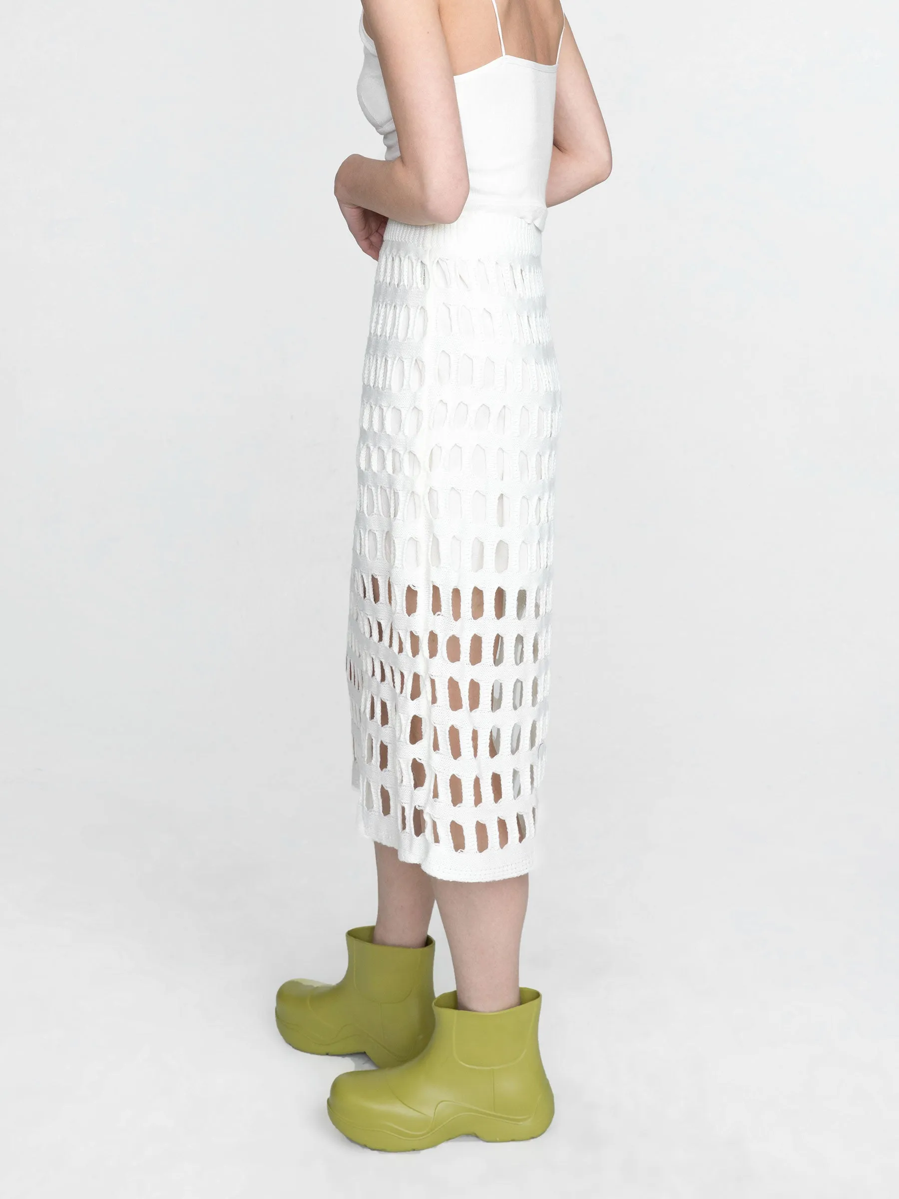 Large Mesh Midi Skirt
