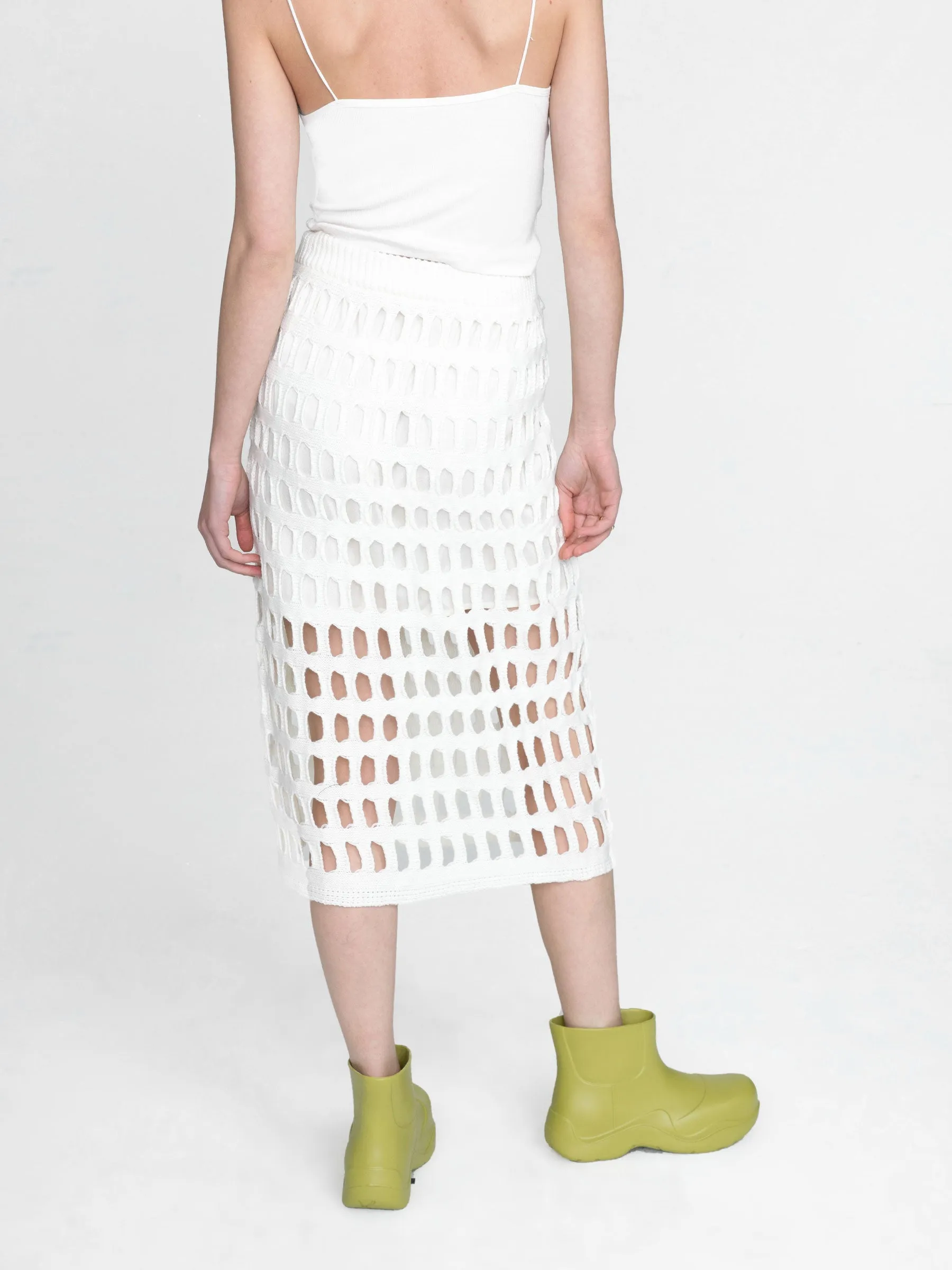 Large Mesh Midi Skirt