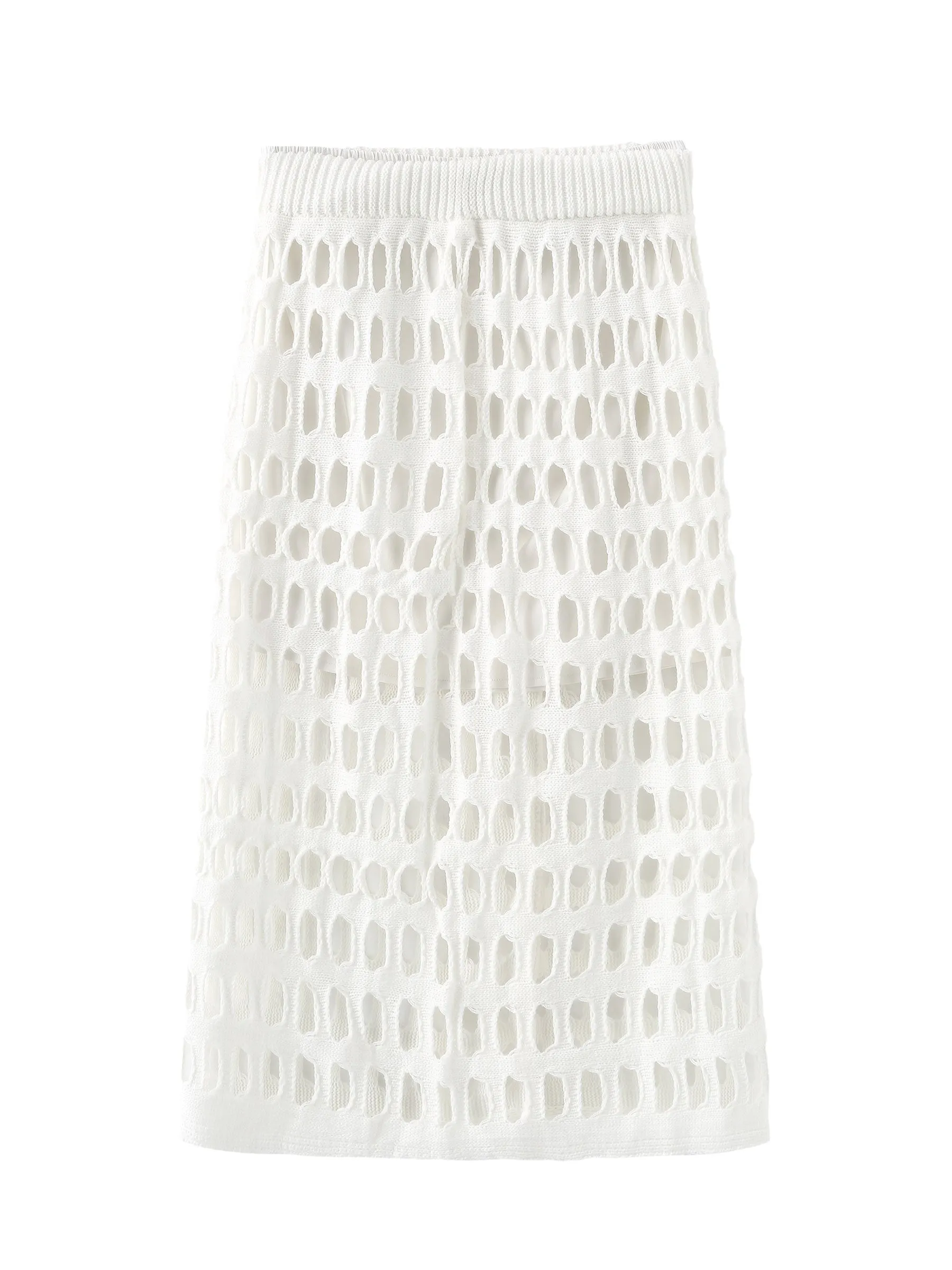 Large Mesh Midi Skirt