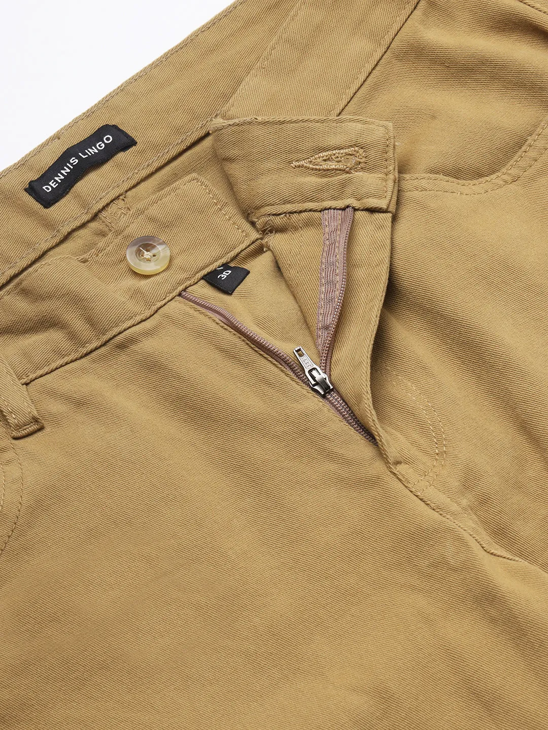 Men's Khaki Solid Chino