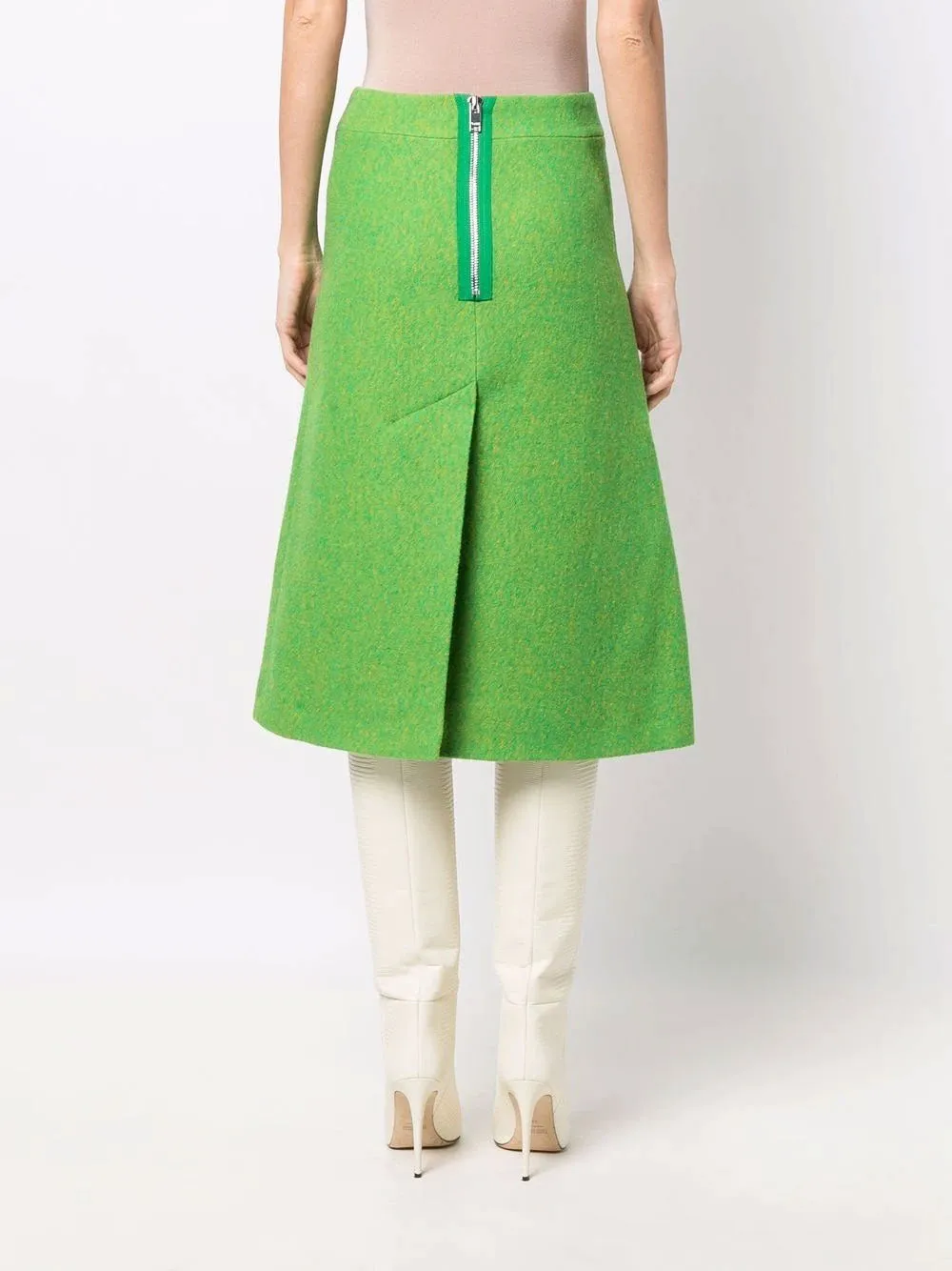 Midi skirt in recycled wool