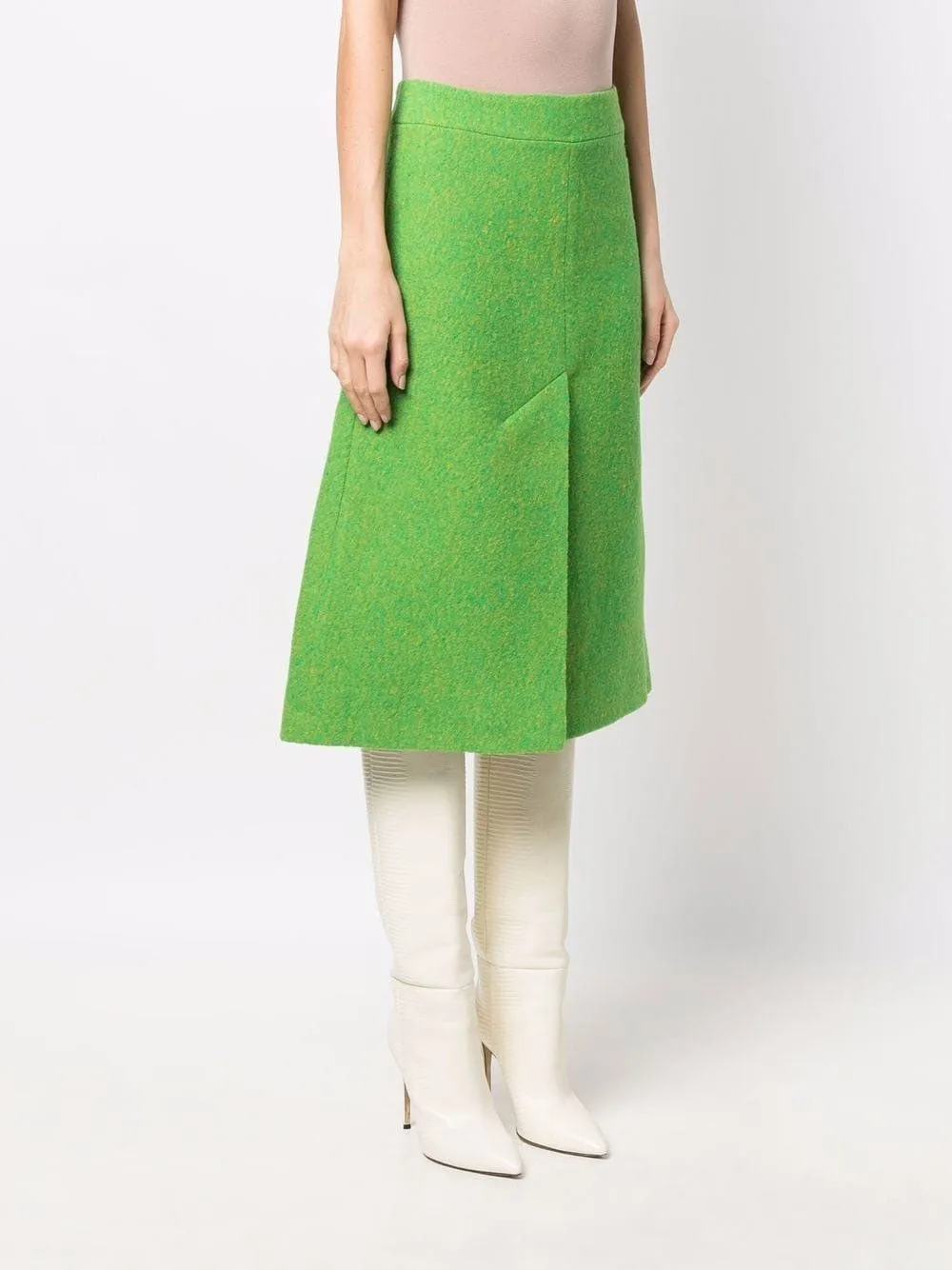 Midi skirt in recycled wool