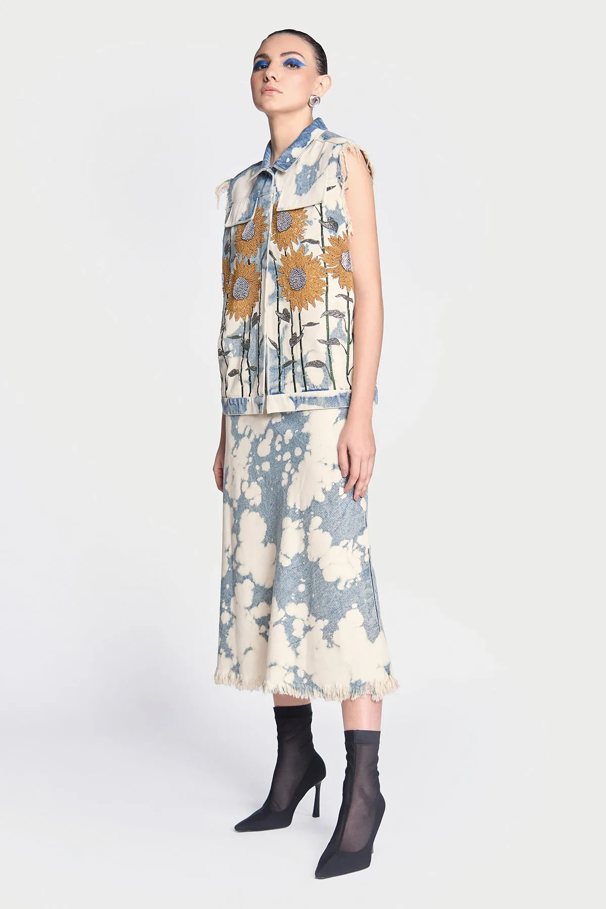 Pencil Skirt of (Sunflower Vest)