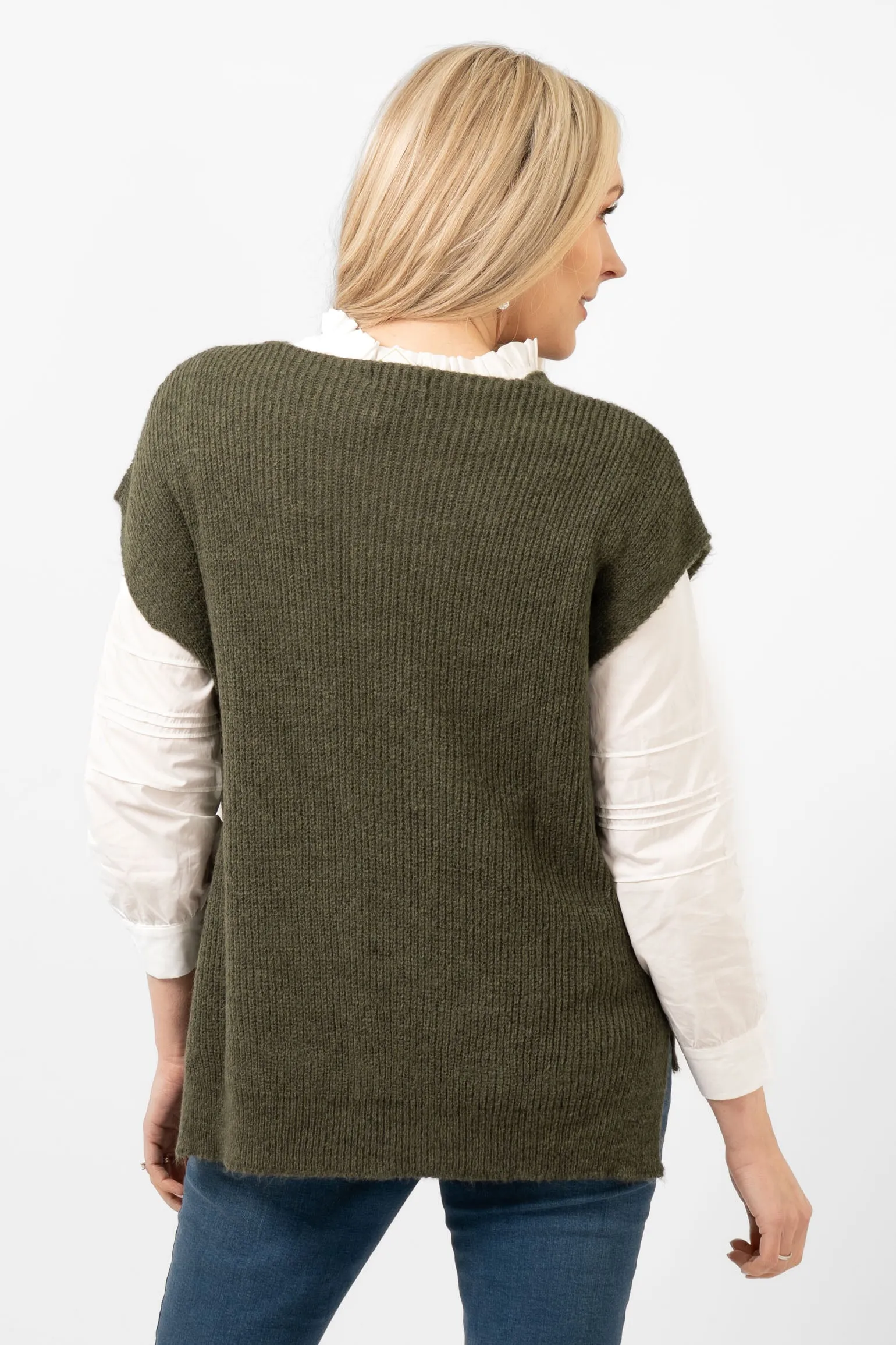 Reese Wool Blend Tank Top- Khaki