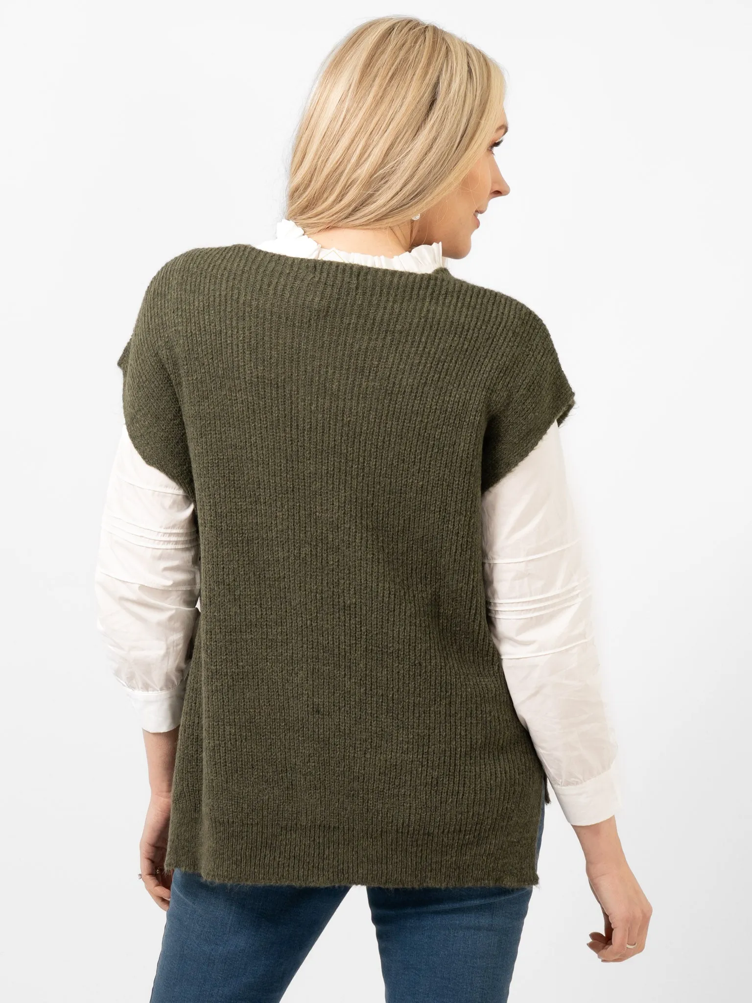 Reese Wool Blend Tank Top- Khaki