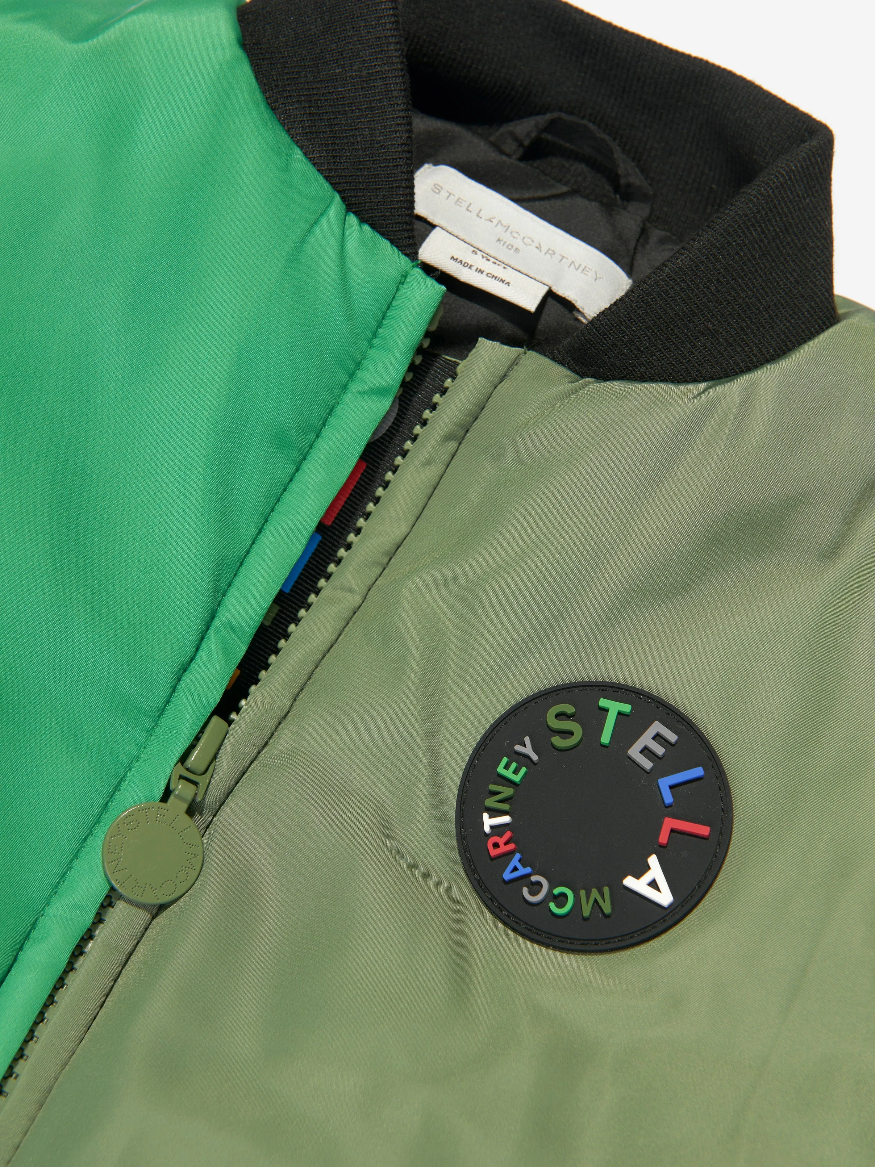 Stella McCartney Boys Colourblock Bomber Jacket in Multicolour