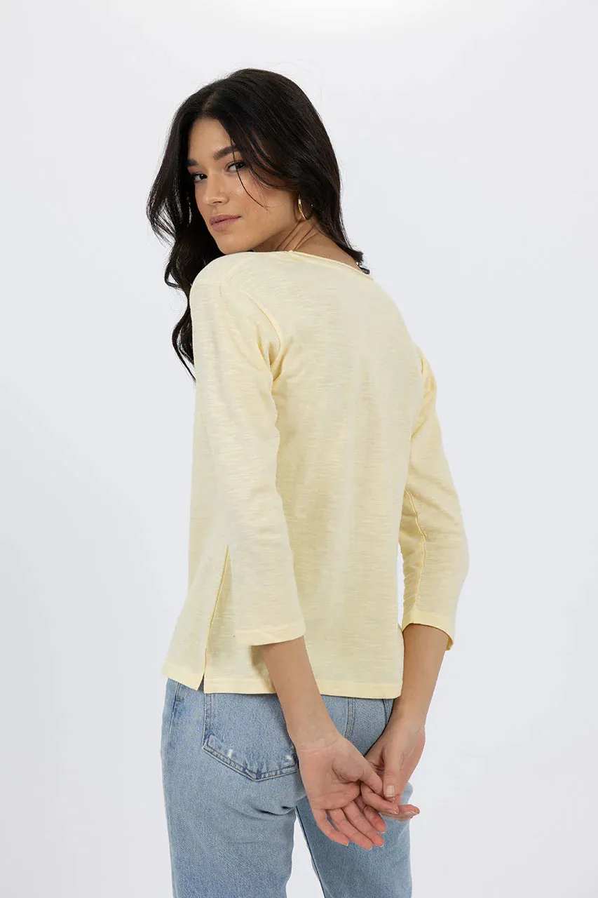 Stella V Neck Lemon