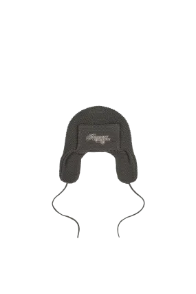 TRAPPER HAT KNIT DARKGREY