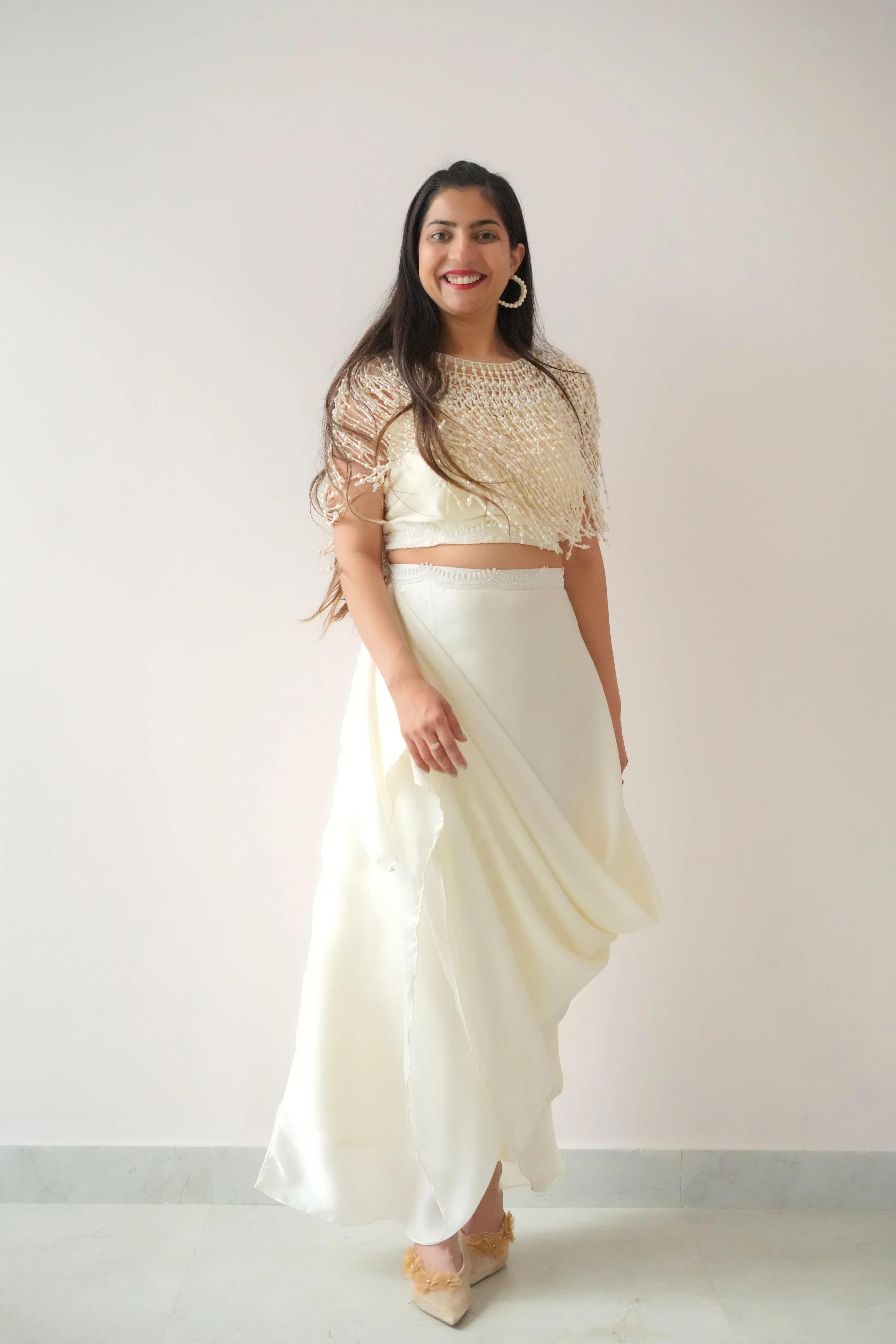 White cape indowestern